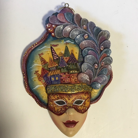 Mystic masquerade face mask xmas ornament G. DeBrekht NWOT - Picture 6 of 9